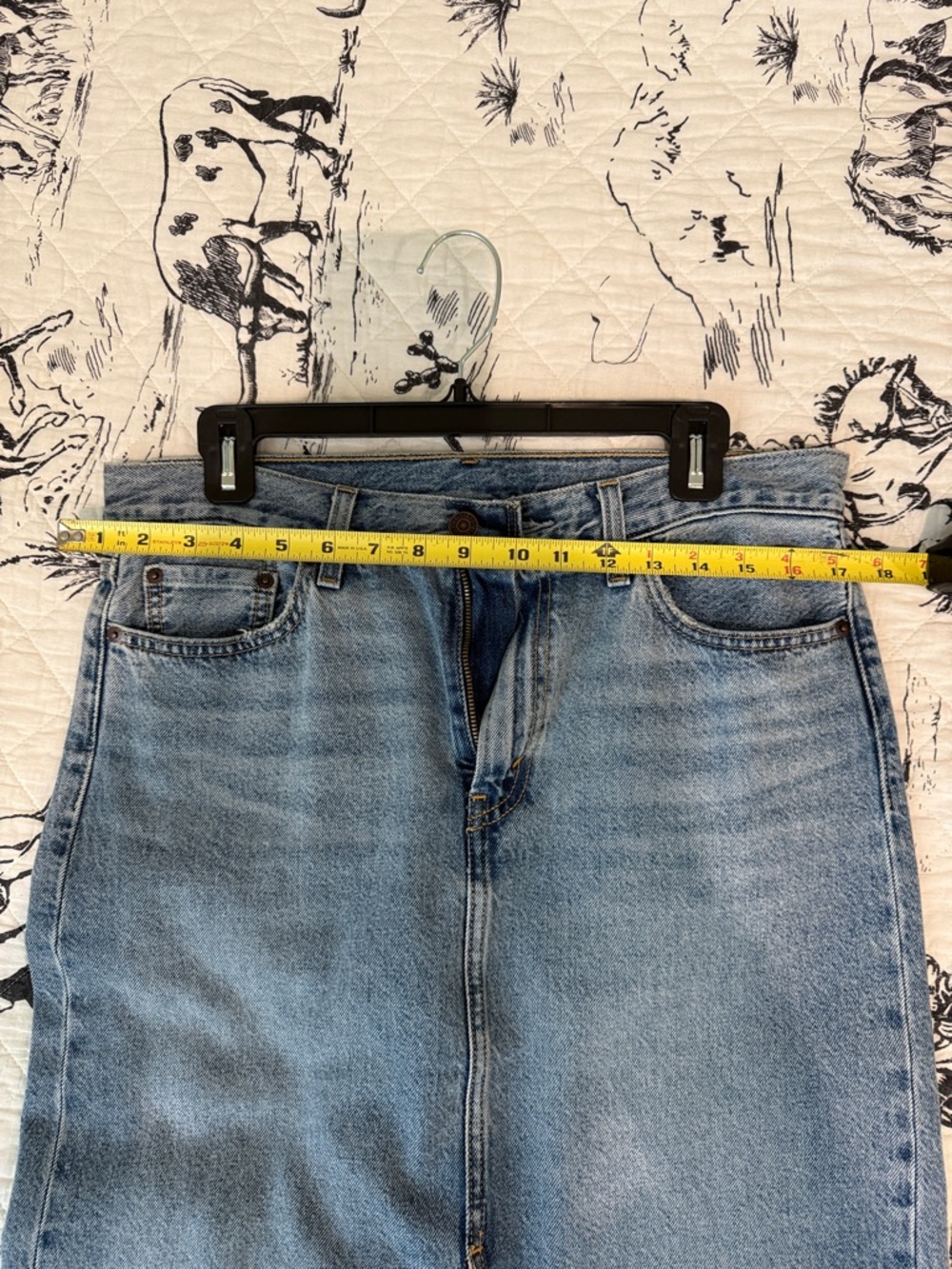 Levi's Premium Denim Maxi Skirt Size 29 - Picture 6 of 7